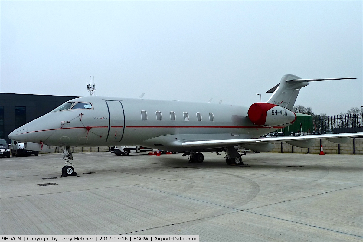 9H-VCM, 2016 Bombardier Challenger 300 (BD-100-1A10) C/N 20624, At London Luton in the UK