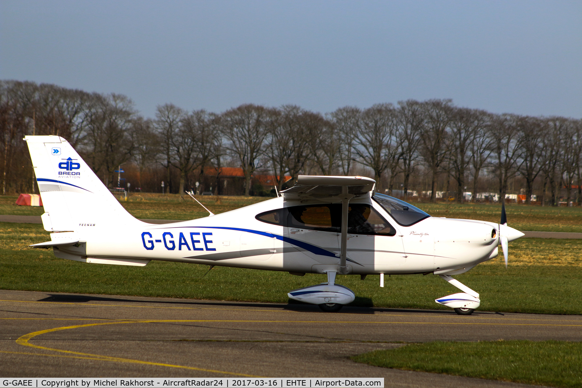 G-GAEE, 2016 Tecnam P-2010 C/N 037, G-GAEE taxing after landing @ EHTE -Teuge Airport