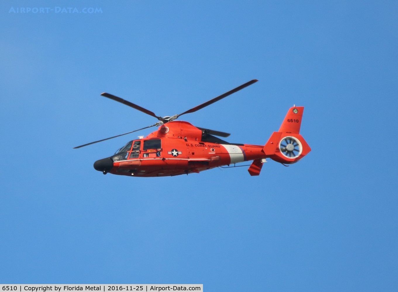 6510, Aerospatiale MH-65C Dolphin C/N 6105, MH-65C overflying Miami Airport