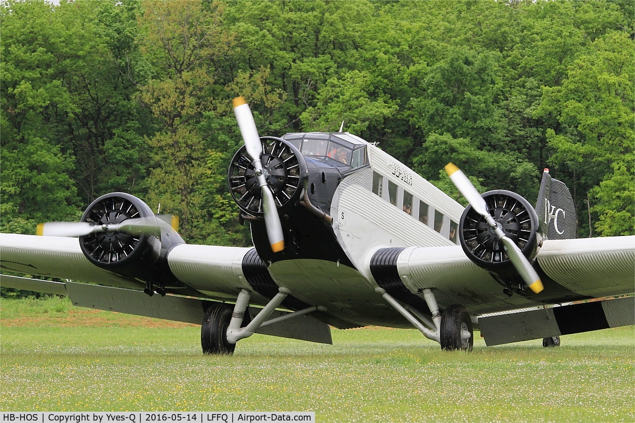 HB-HOS, 1939 Junkers Ju-52/3m g4e C/N 6580, Junkers Ju-52-3m g4e, U-Turn rwy 28, La Ferté-Alais airfield (LFFQ) Air show 2016