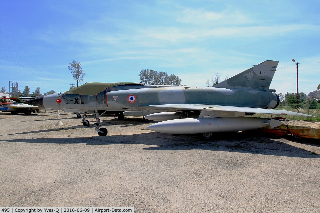 495, Dassault Mirage IIIE C/N 495, Dassault Mirage IIIE, preserved at les amis de la 5ème escadre Museum, Orange