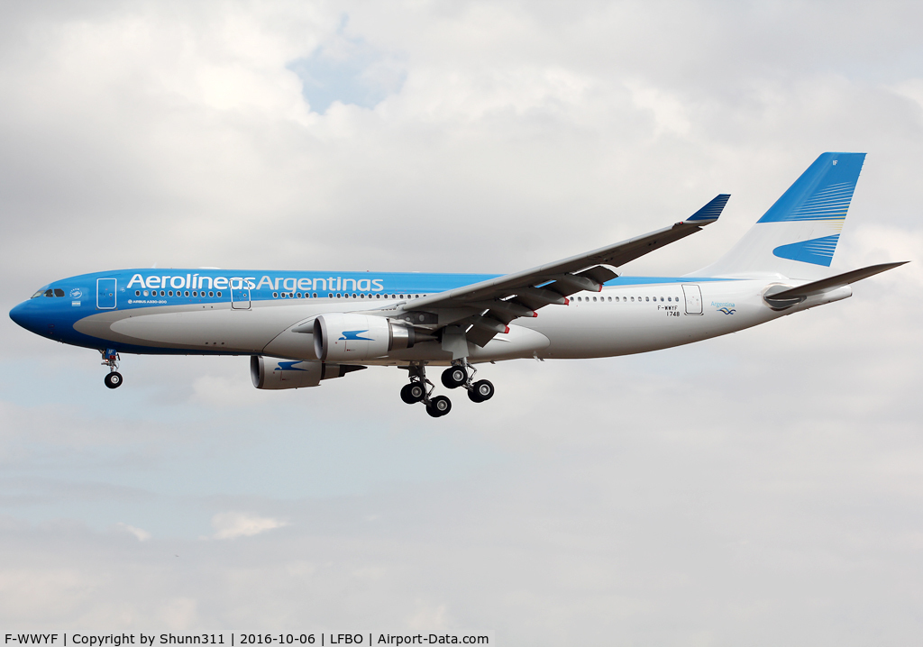 F-WWYF, 2016 Airbus A330-202 C/N 1748, C/n 1748 - To be LV-GIF