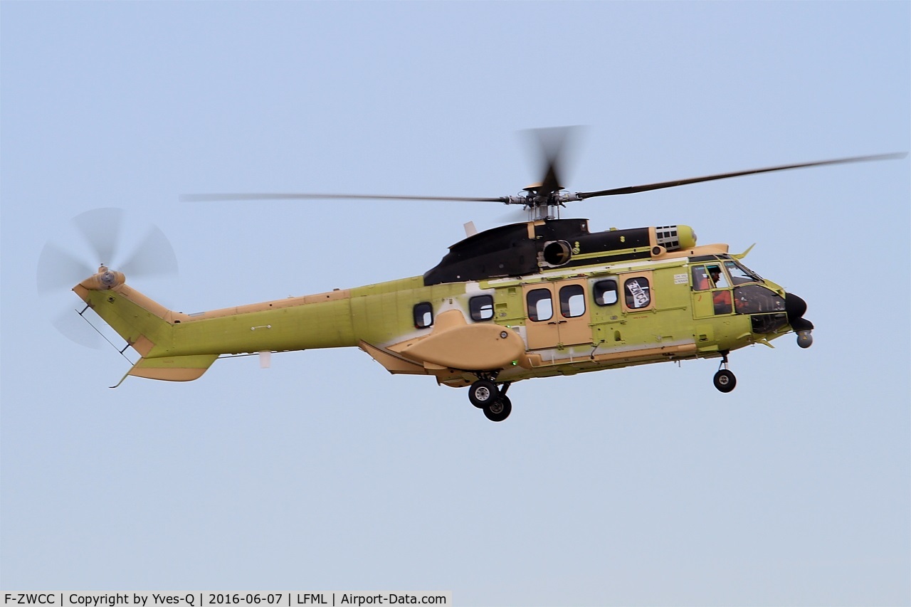 F-ZWCC, 2016 Airbus Helicopters H215 Super Puma C/N 3008, Airbus Helicopters H215, Test flight, Marseille-Provence Airport (LFML-MRS)