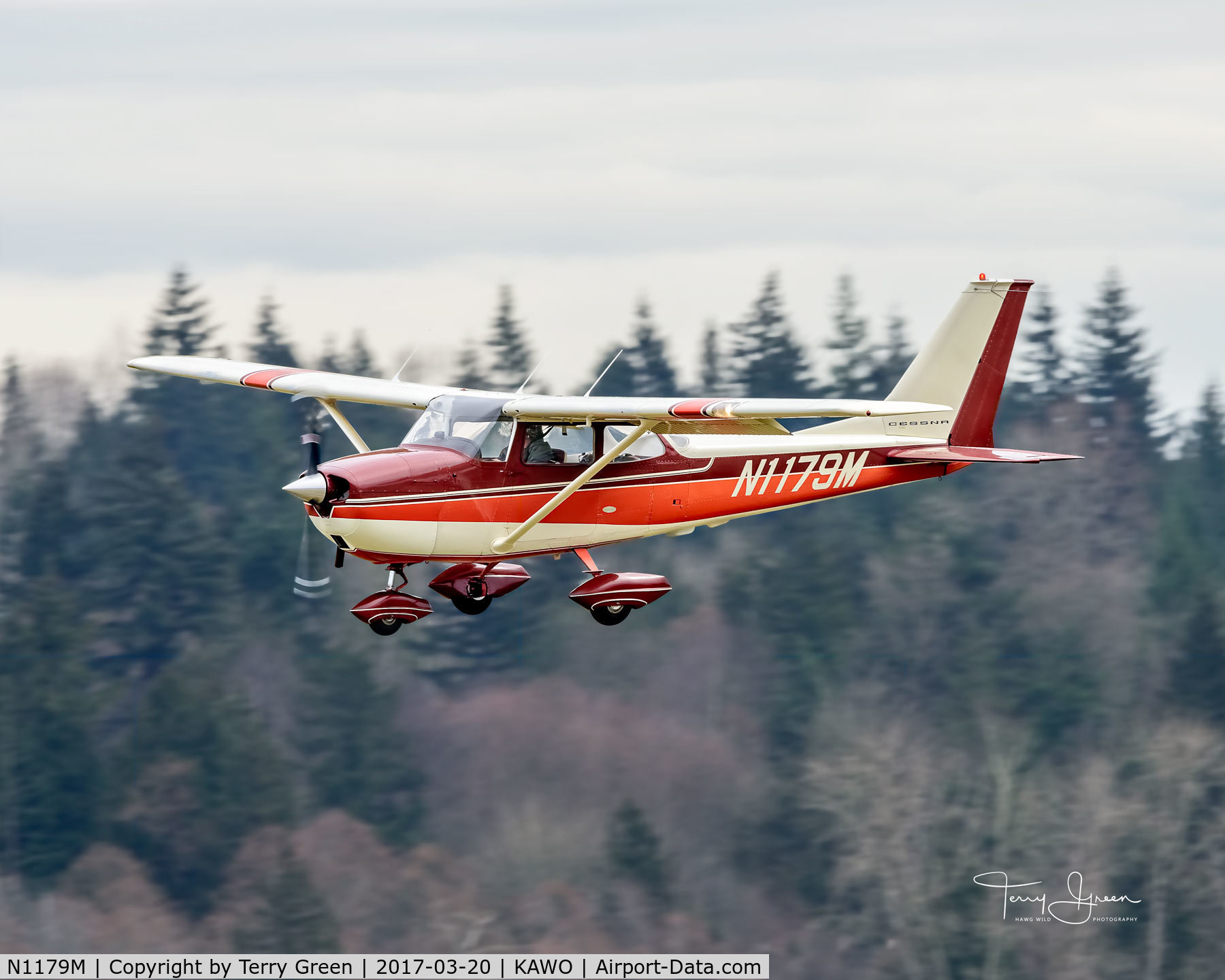 N1179M, 1969 Cessna 172K Skyhawk C/N 17258679, KAWO