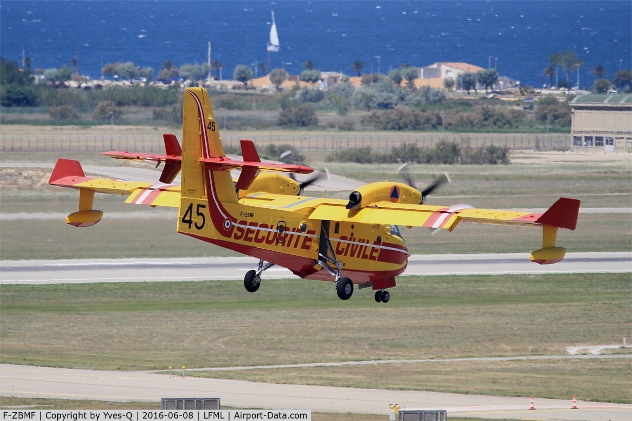 F-ZBMF, Canadair CL-215-6B11 CL-415 C/N 2045, Canadair CL-415, On final Rwy 31R, Marseille-Provence Airport (LFML-MRS)