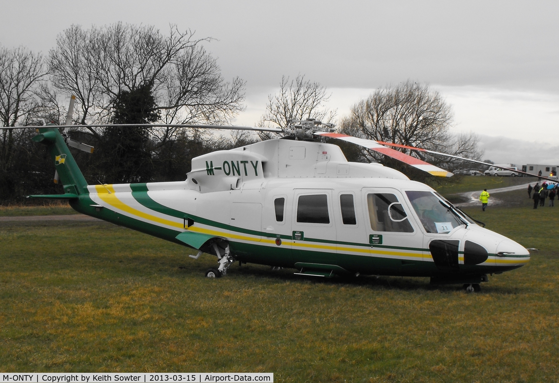 M-ONTY, 2007 Sikorsky S-76C C/N 760696, Visiting Cheltenham Racecourse