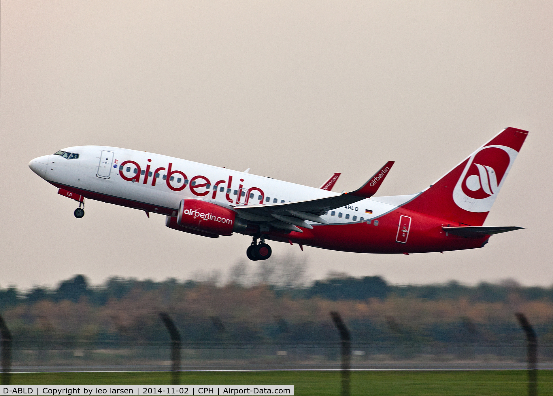 D-ABLD, 2008 Boeing 737-76J C/N 36117, Copenhagen 2.11.2014