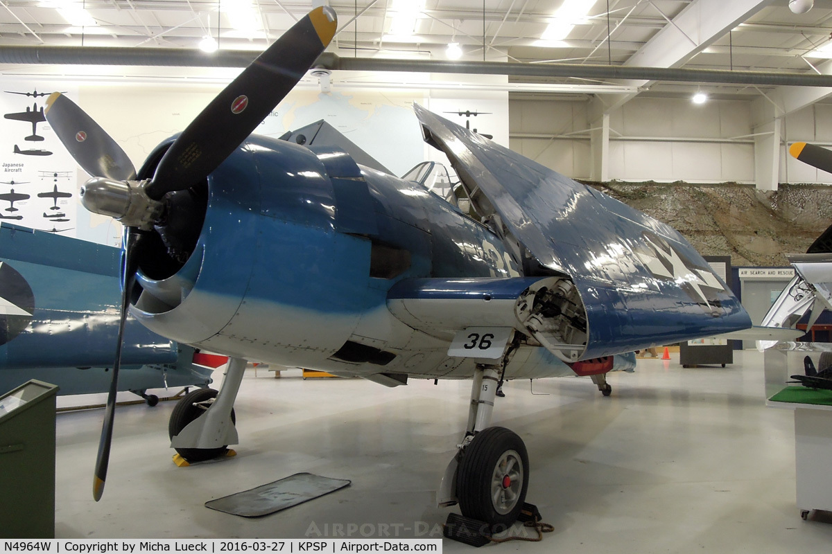N4964W, 1944 Grumman F6F-5 Hellcat C/N 001006, At the Palm Springs Air Museum