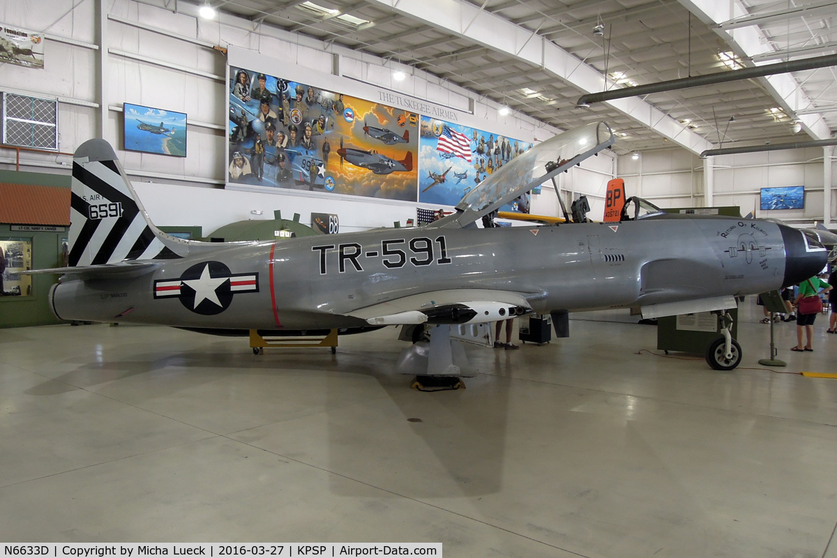 N6633D, Lockheed T-33B (TV-2 Seastar) C/N Not found 126591/N6633D, At the Palm Springs Air Museum