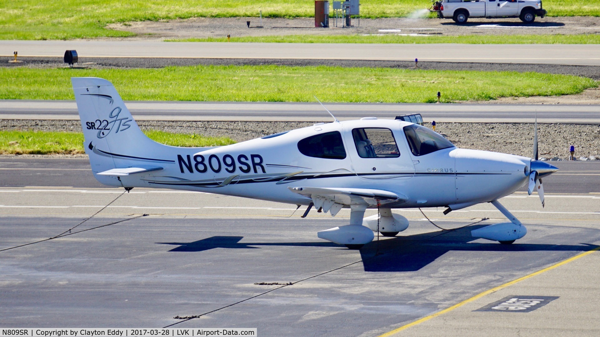 N809SR, 2006 Cirrus SR22 GTS C/N 2129, Livermore Airport California 2017.
