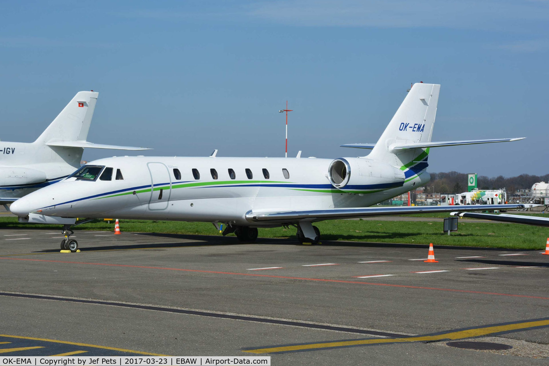 OK-EMA, 2009 Cessna 680 Citation Sovereign C/N 680-0279, At Antwerp Airport.