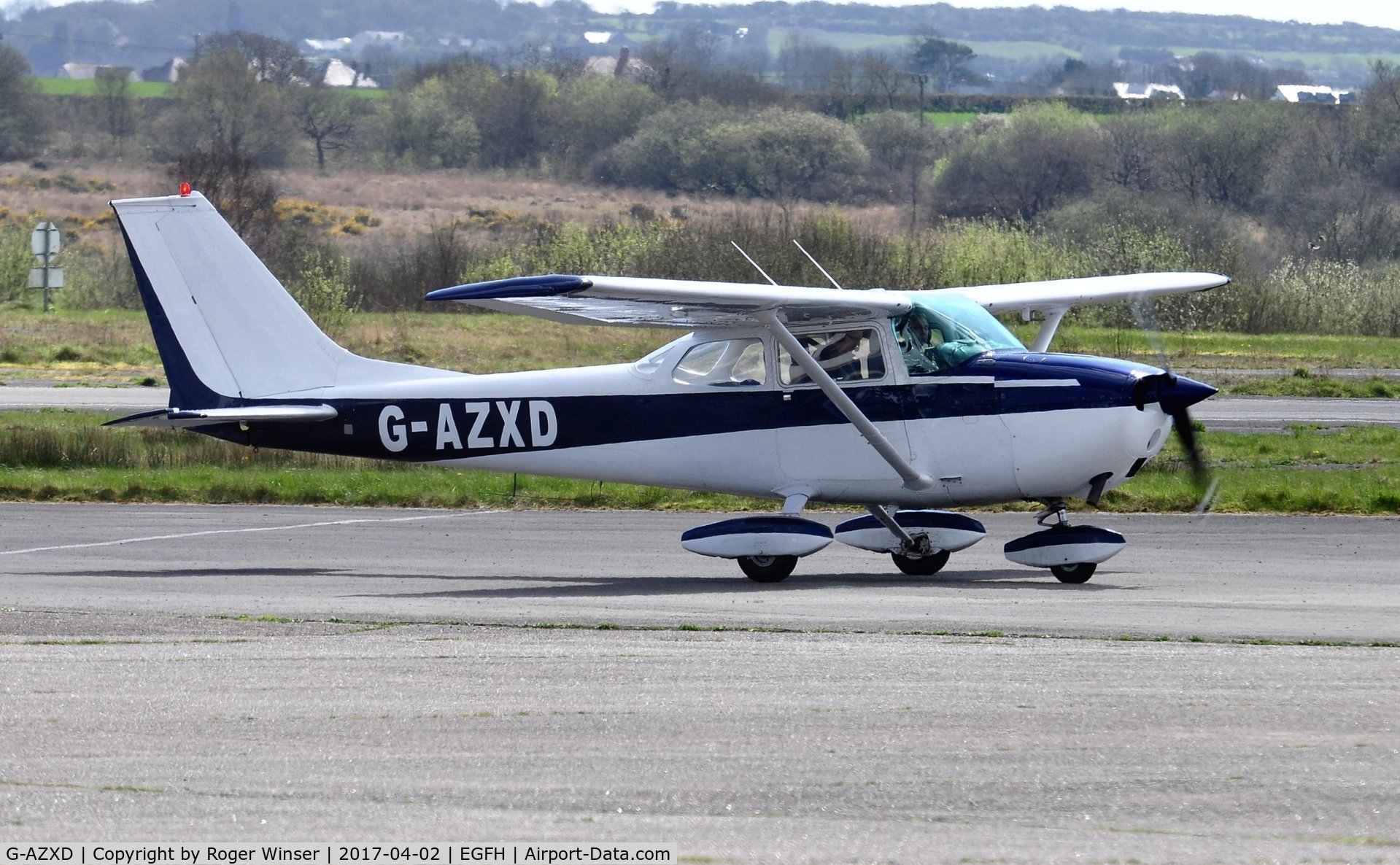 G-AZXD, 1972 Reims F172L Skyhawk C/N 0878, Visiting Reims/Cessna Skyhawk.