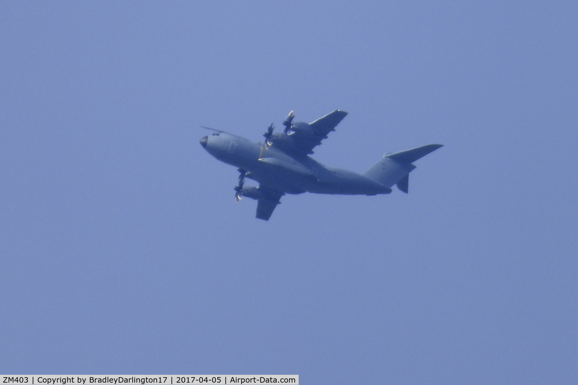 ZM403, 2015 Airbus A400M-180 Atlas C.1 C/N 020, Royal Air Force Atlas, over plymouth devon
