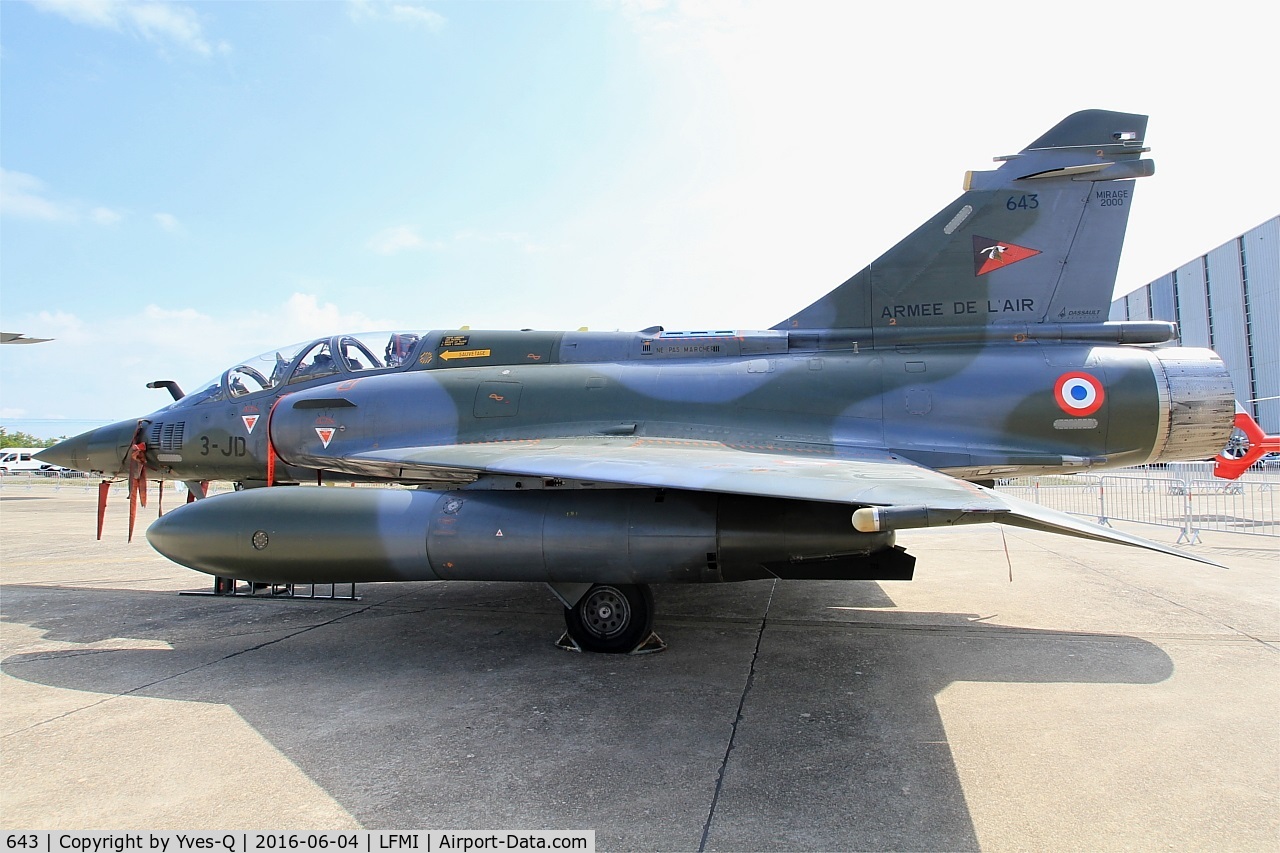 643, Dassault Mirage 2000D C/N 643, Dassault Mirage 2000D, Static display, Istres-Le Tubé Air Base 125 (LFMI-QIE) open day 2016