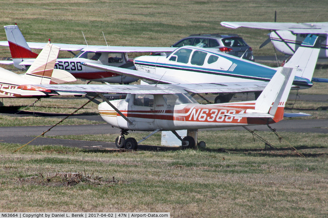 N63664, 1975 Cessna 150M C/N 15077465, This 1975-build Cessna looks like she hasn't flown for a while, but with a little elbow grease, who knows?