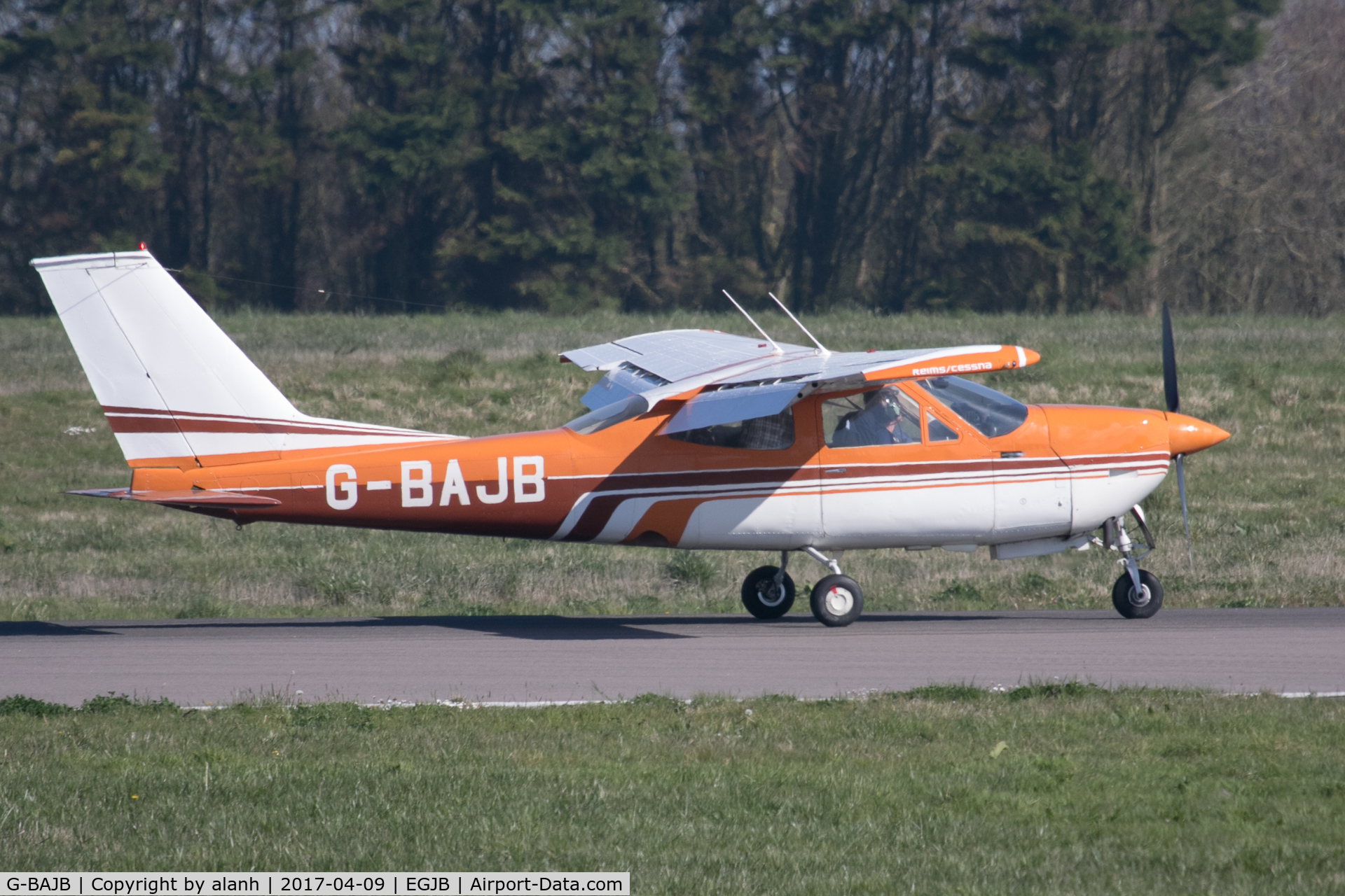 G-BAJB, 1973 Reims F177RG Cardinal RG C/N 0080, Rolling out at Guernsey