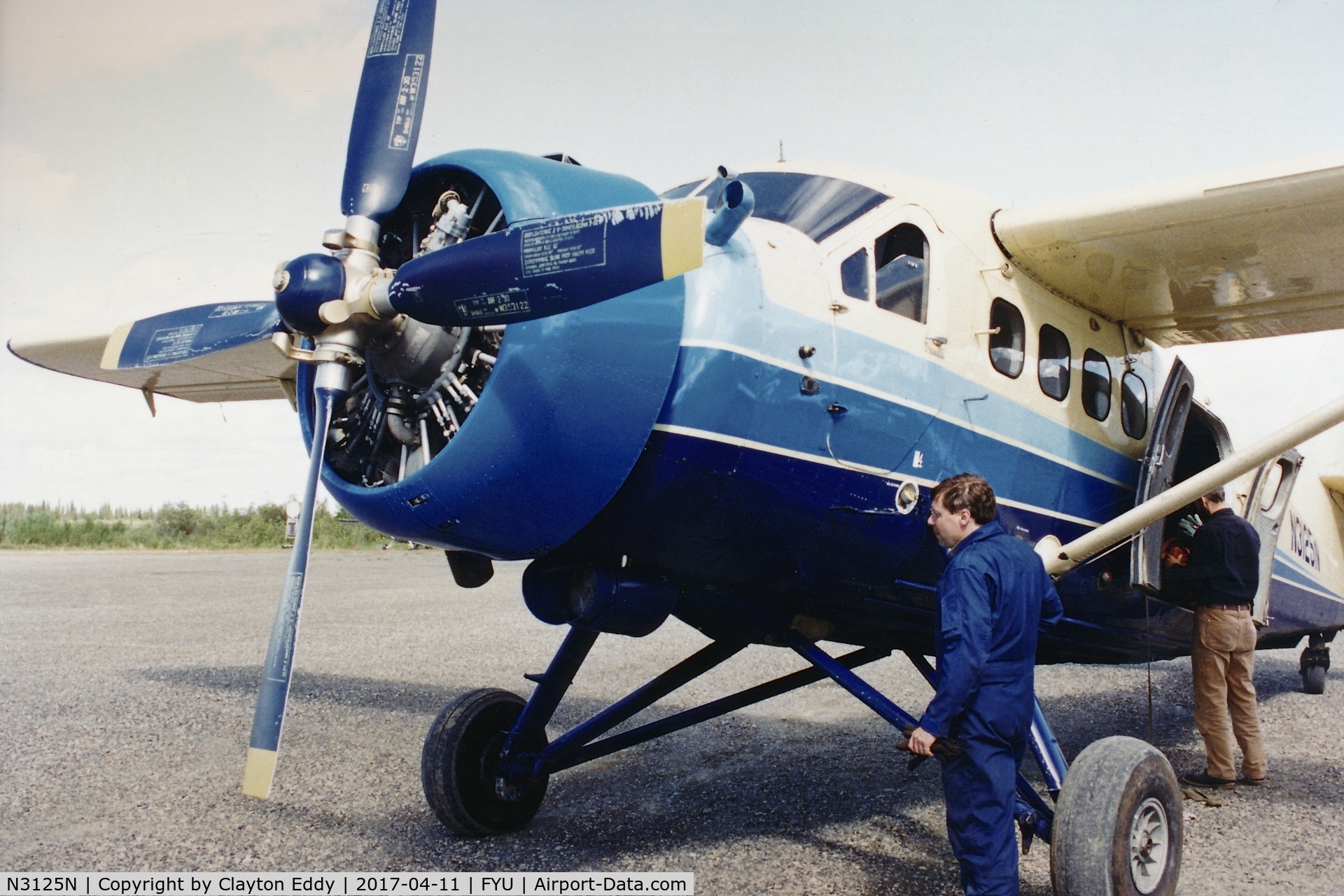 N3125N, 1960 De Havilland Canada DHC-3 Otter C/N 394, Fort Yukon Airport mid 90's.