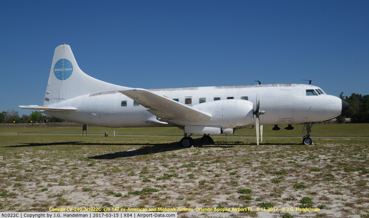 N1022C, Convair 240 C/N 147, Stored at Orlando Apopka Airport