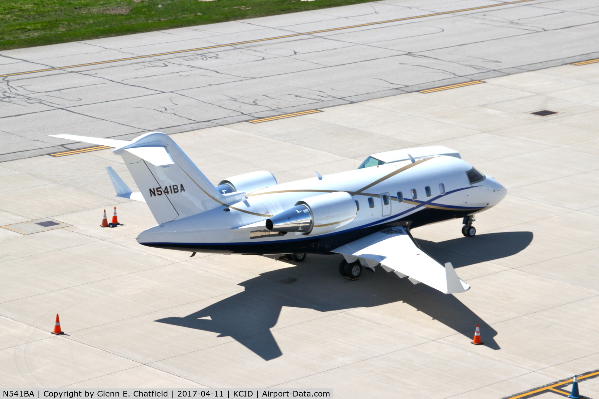 N541BA, 2015 Bombardier Challenger 650 (CL-600-2B16) C/N 6060, Shot from an office of the control tower