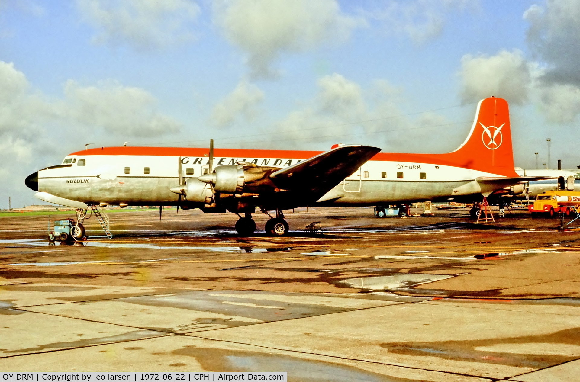 OY-DRM, 1957 Douglas DC-6A-B C/N 45326, Copenhagen 22.6.1972
