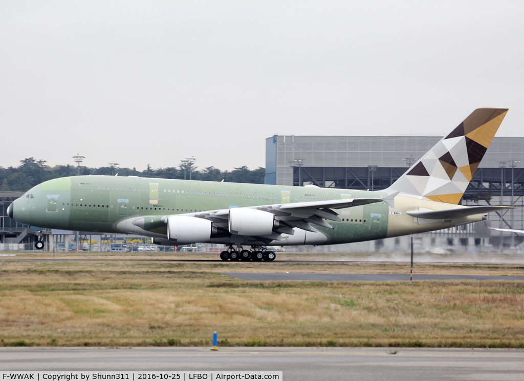 F-WWAK, 2016 Airbus A380-861 C/N 0233, C/n 0233 - For Etihad Airways