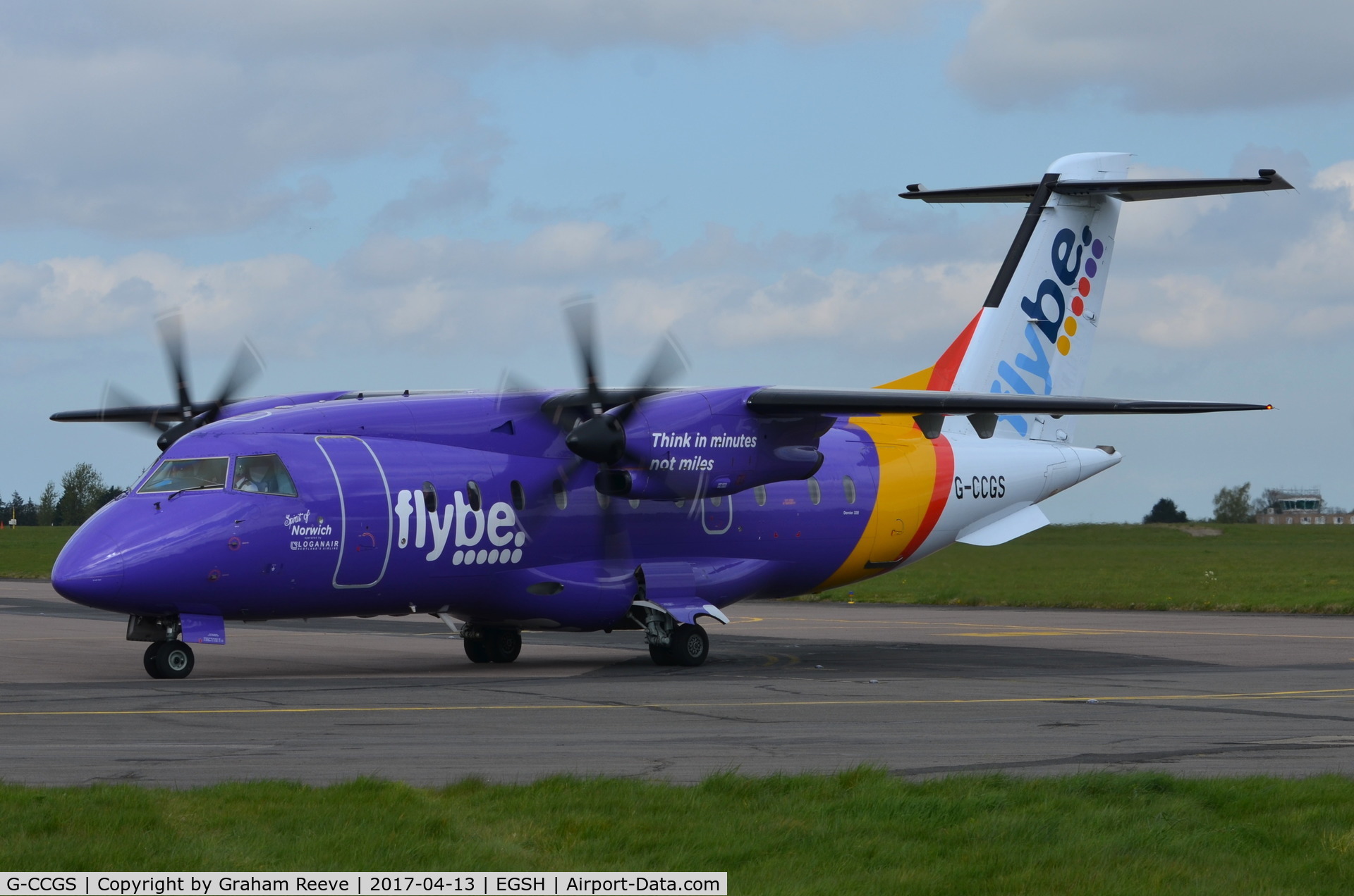 G-CCGS, 1998 Dornier 328-100 C/N 3101, Just landed at Norwich.