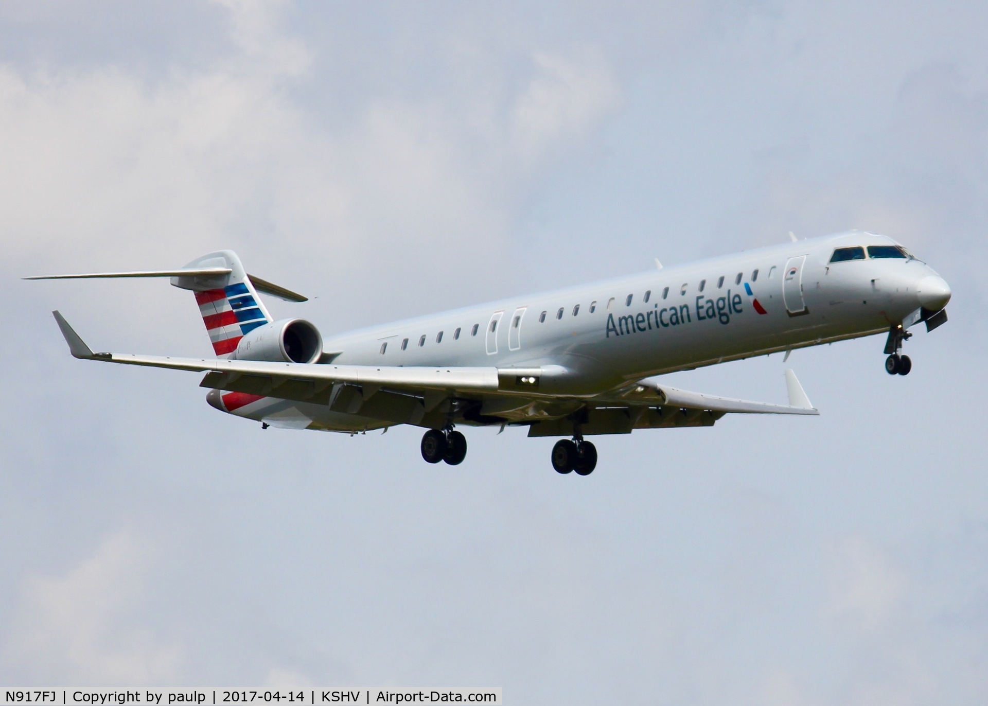 N917FJ, 2004 Bombardier CRJ-900ER (CL-600-2D24) C/N 15017, At Shreveport Regional.