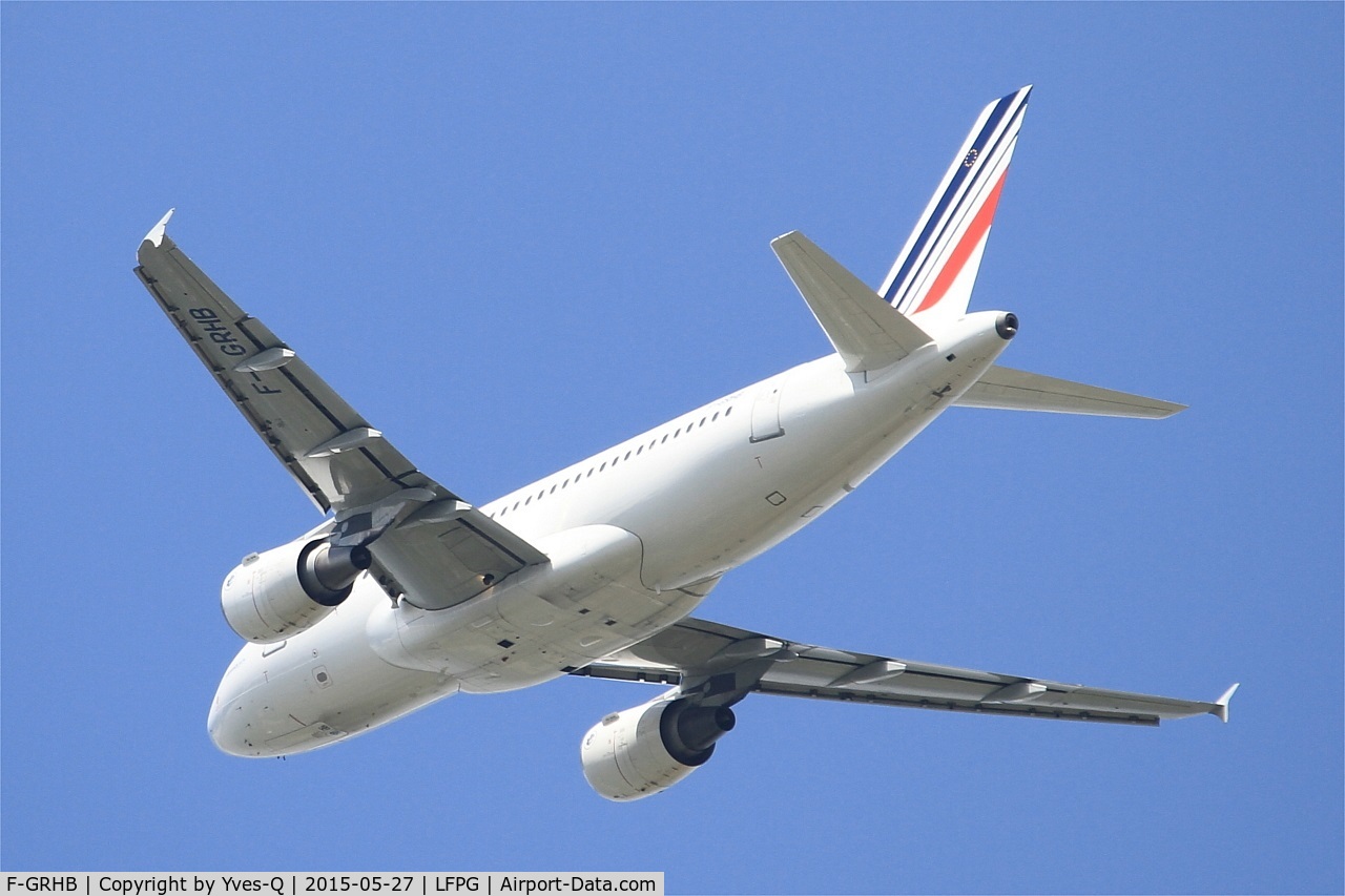F-GRHB, 1999 Airbus A319-111 C/N 985, Airbus A319-111, Take off rwy 27L, Roissy Charles De Gaulle airport (LFPG-CDG)