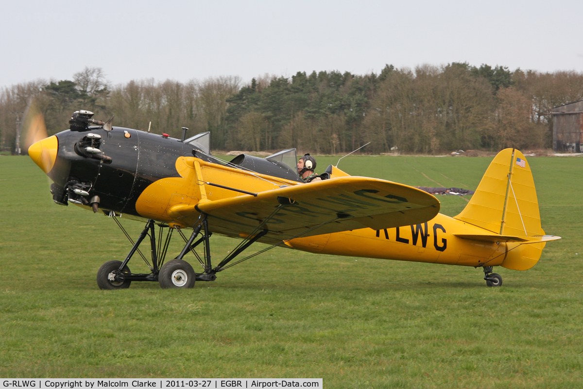 G-RLWG, 1942 Ryan PT-22 Recruit (ST3KR) C/N 1716, Ryan PT-22 Recruit (ST3KR) at at Breighton Airfield's All Comers Spring Fly-In, Mar 27th 2011.