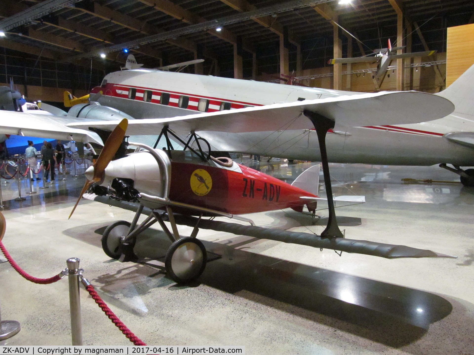 ZK-ADV, 1934 Tui Sports  C/N Not found ZK-ADV, real engine in replica aircraft - nice museum exhibit though - at MOTAT