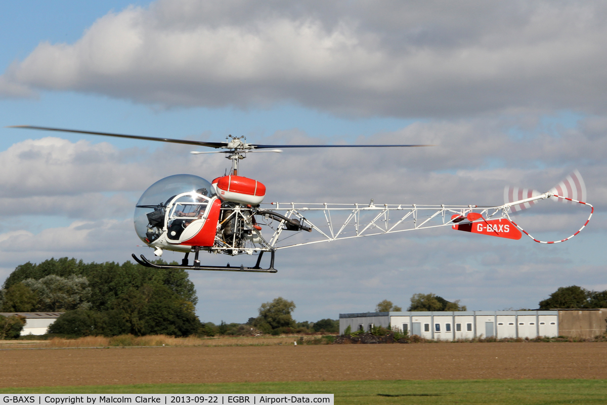 G-BAXS, 1969 Bell 47G-5 C/N 7908, Bell 47G-5 at Breighton Airfield's Helicopter Fly-In. September 2nd 2013