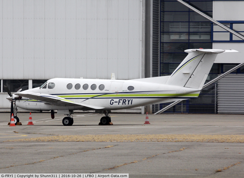 G-FRYI, 1976 Beech 200 Super King Air C/N BB-210, Parked at the General Aviation area...