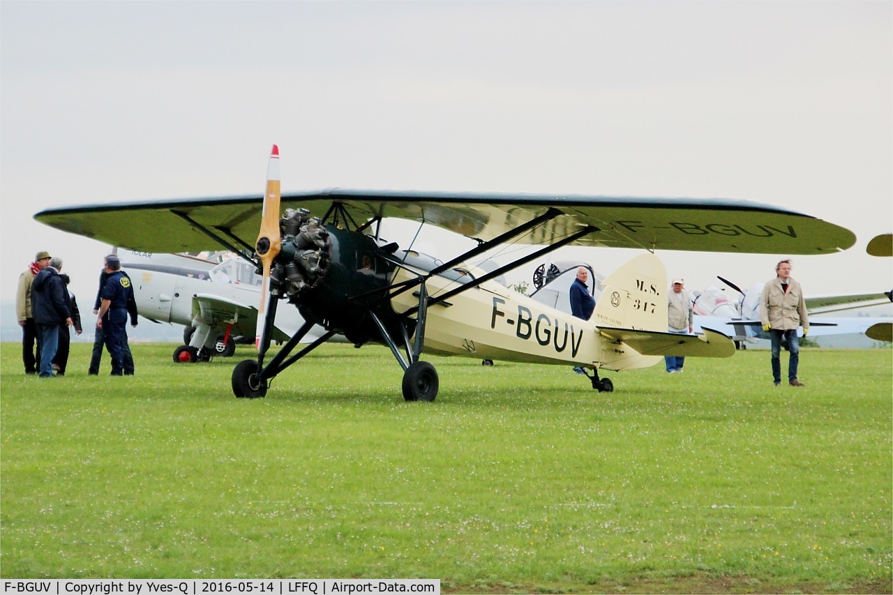 F-BGUV, Morane-Saulnier MS.317 C/N 297, Morane-Saulnier MS.317, Static park, La Ferté-Alais Airfield (LFFQ) Air Show 2016