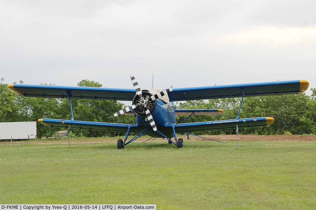 D-FKME, 1957 Antonov An-2 C/N 1G17805, Antonov An-2, Parked, La Ferté-Alais airfield (LFFQ) Air show 2016