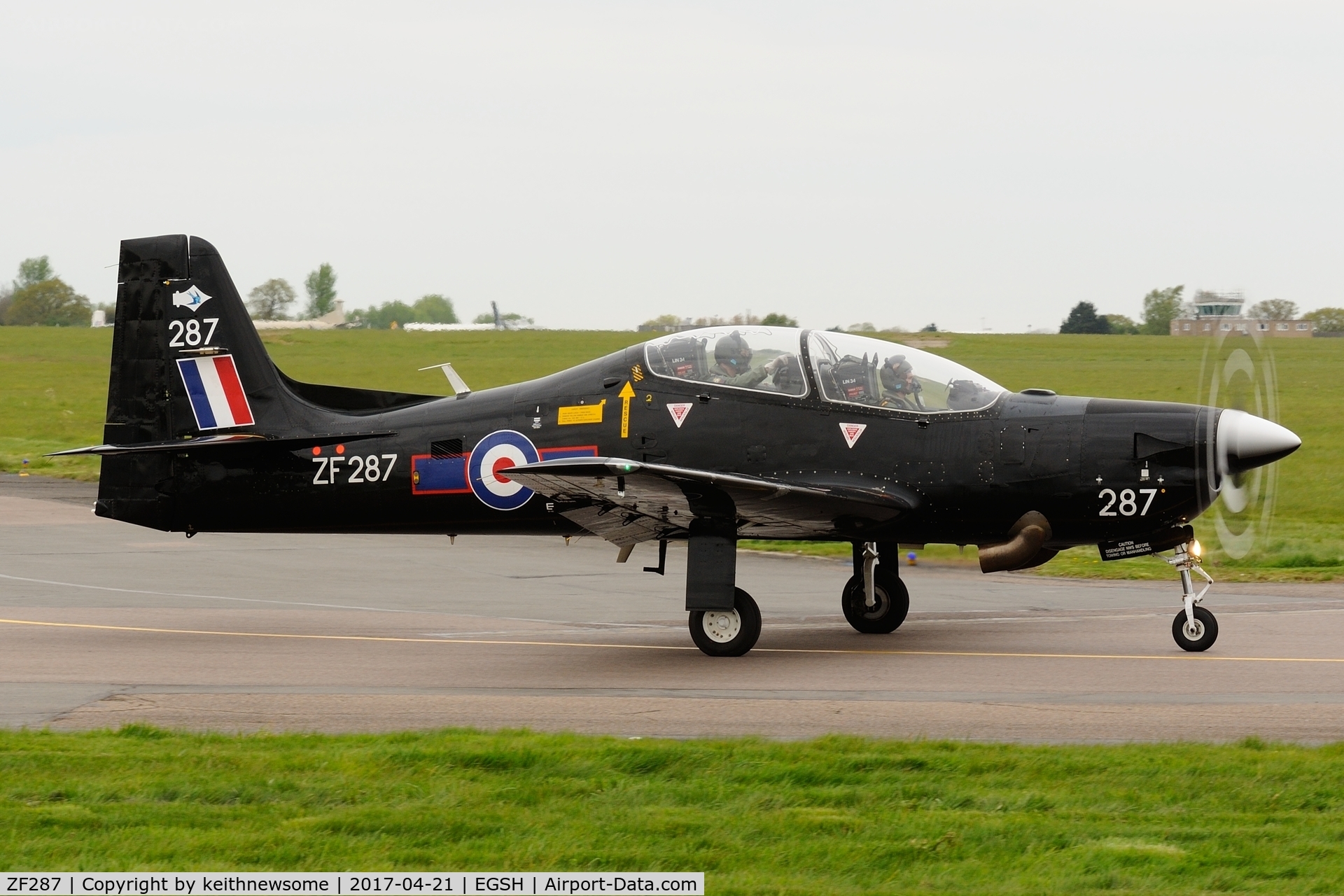 ZF287, 1991 Short S-312 Tucano T1 C/N S085/T58, Nice Visitor.
