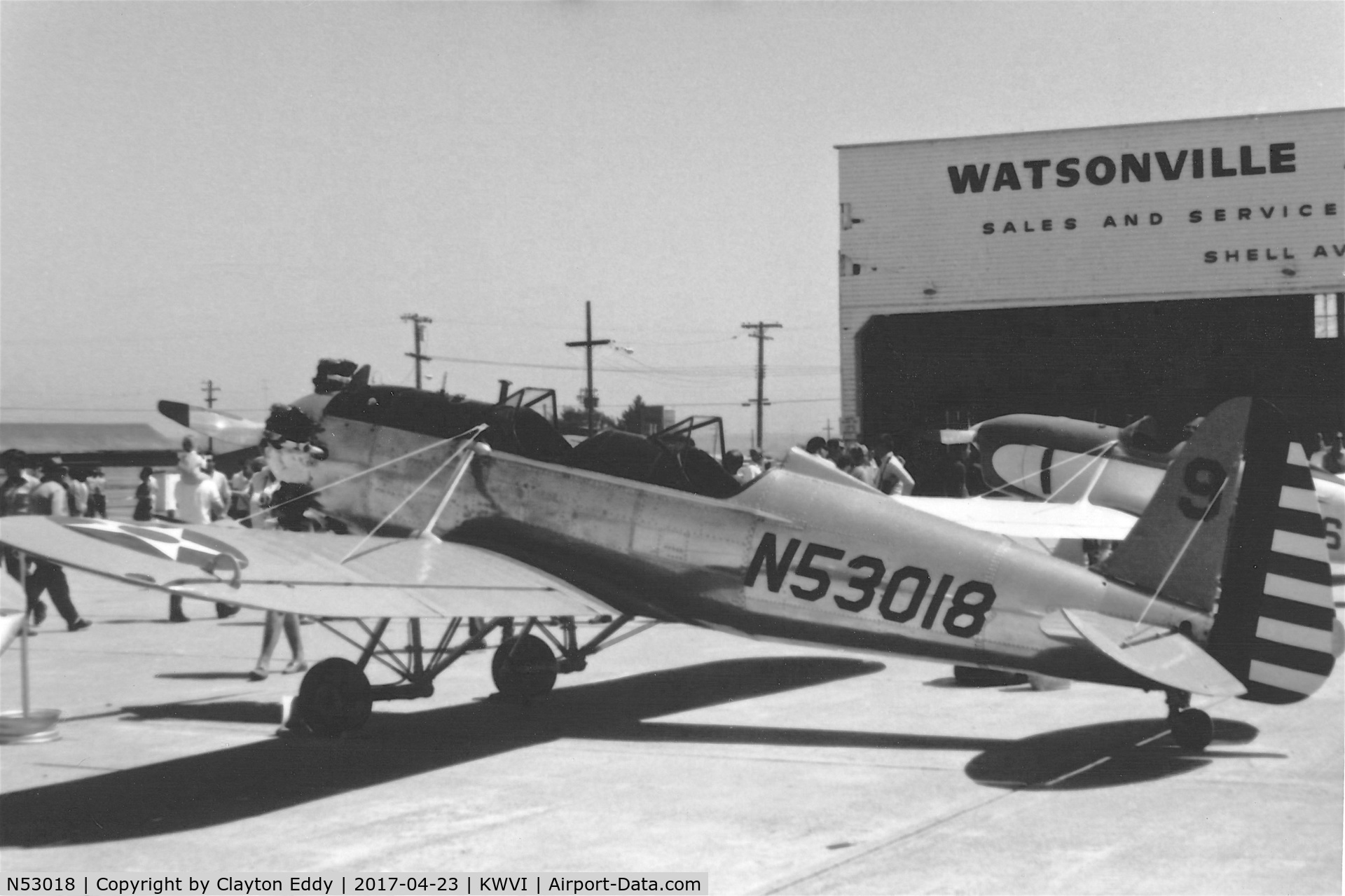 N53018, 1941 Ryan Aeronautical ST3KR C/N 1164, Watsonville Airport in California 1970.