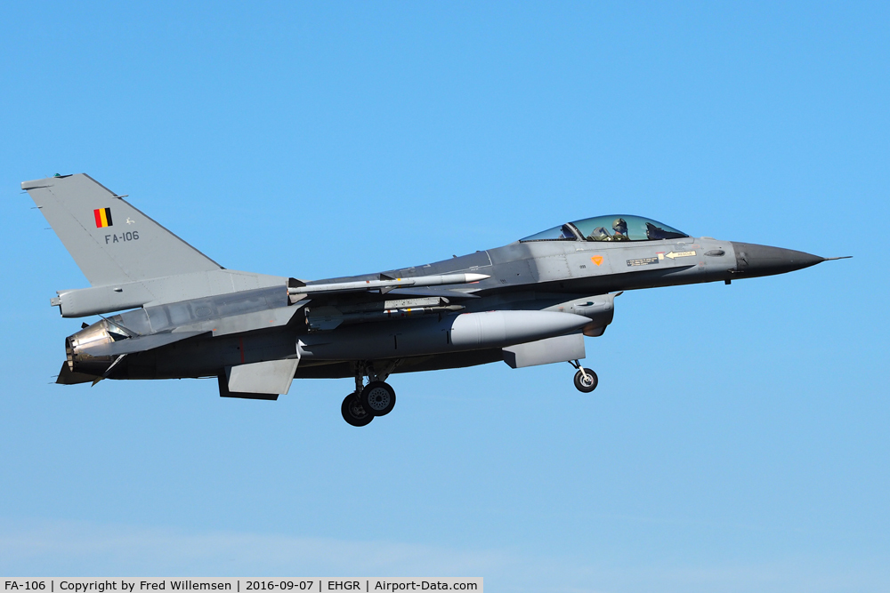 FA-106, SABCA F-16AM Fighting Falcon C/N 6H-106, LIVE WEAPONS