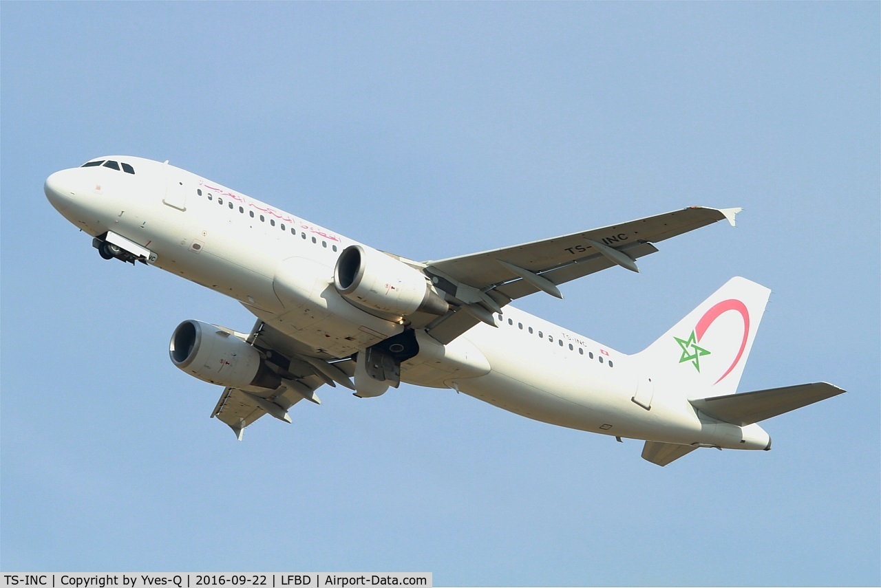 TS-INC, 2002 Airbus A320-214 C/N 1744, Airbus A320-214, Take off rwy 23, Bordeaux Mérignac airport (LFBD-BOD)