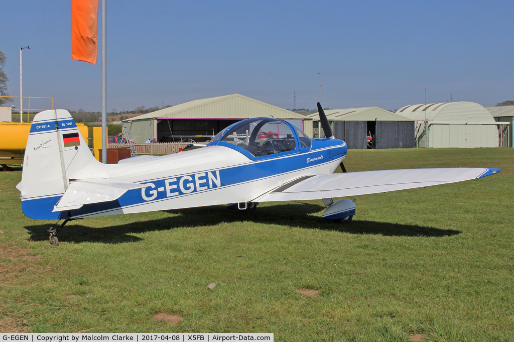 G-EGEN, 1961 Piel CP-301A Emeraude C/N AB.402, Piel CP-301A Emeraude, Fishburn Airfield. April 8th 2017.