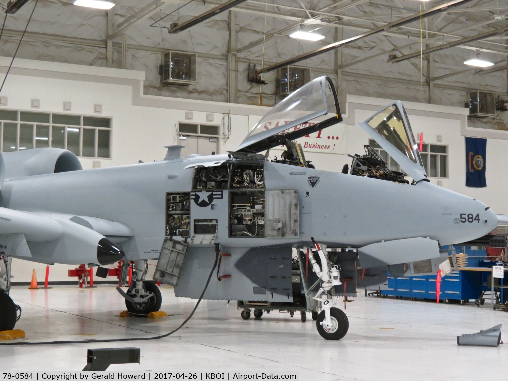 78-0584, 1978 Fairchild Republic A-10C Thunderbolt II C/N A10-0204, Undergoing maintenance.  190th Fighter Sq., Idaho ANG.