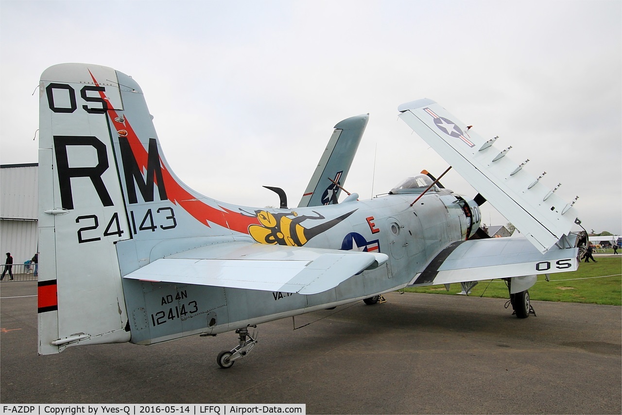 F-AZDP, Douglas AD-4N Skyraider C/N 7449, Douglas AD-4NA Skyraider, Static display, La Ferté-Alais (LFFQ) Air show 2016