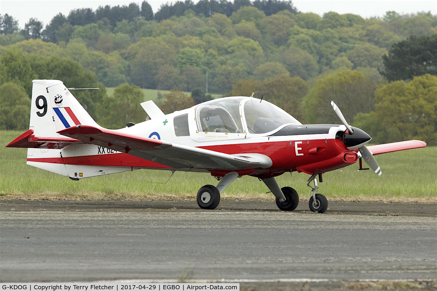 G-KDOG, 1973 Scottish Aviation Bulldog Series 120 Model 121 C/N BH120/289, At 2017 Radial and Trainer Fly-In at Wolverhampton Halfpenny Green Airport