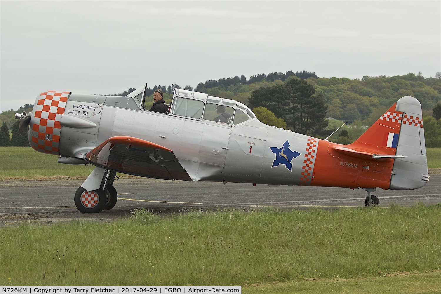 N726KM, 1953 North American AT-6G Texan C/N SA079, At 2017 Radial and Trainer Fly-In at Wolverhampton Halfpenny Green Airport