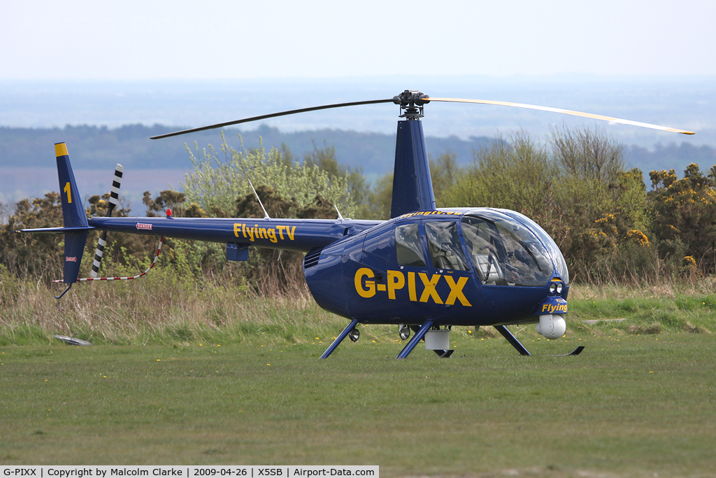 G-PIXX, 2004 Robinson R44 Raven II C/N 10263, Robinson R44 II, Sutton Bank, North Yorkshire. April 26th 2009.