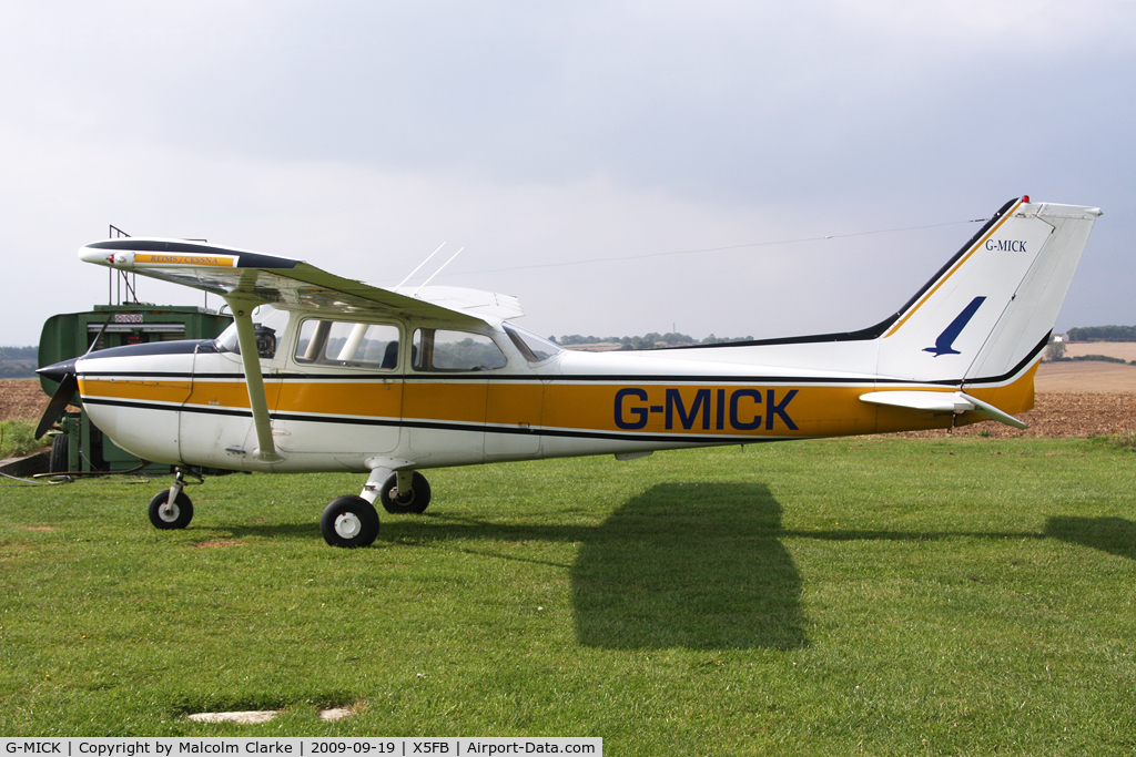 G-MICK, 1977 Reims F172N Skyhawk C/N 1592, Reims F172N at Fishburn Airfield UK. September 19th 2009.
