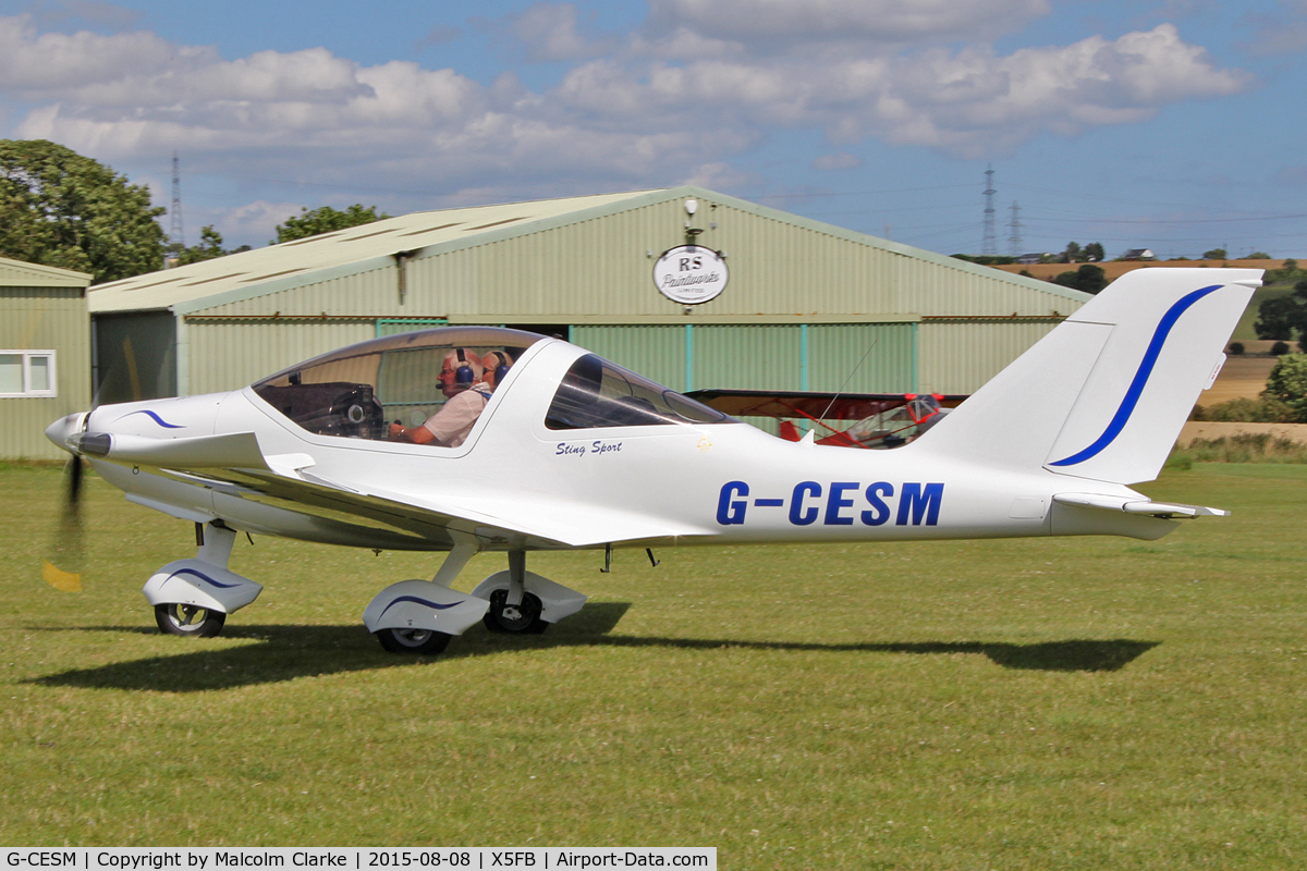 G-CESM, 2011 TL Ultralight TL-2000 Sting Sport C/N LAA 347-14801, TL Ultralight TL-2000 Sting Sport at Fishburn Airfield UK. August 8th 2015.