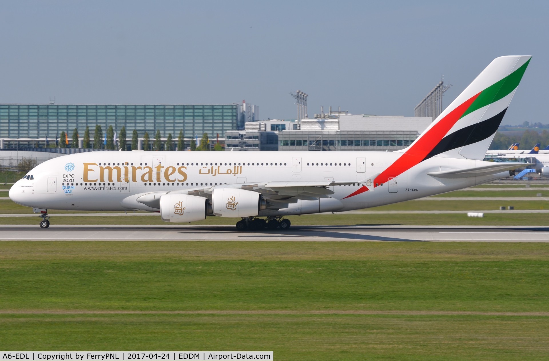 A6-EDL, 2010 Airbus A380-861 C/N 046, Emirates A388 departing