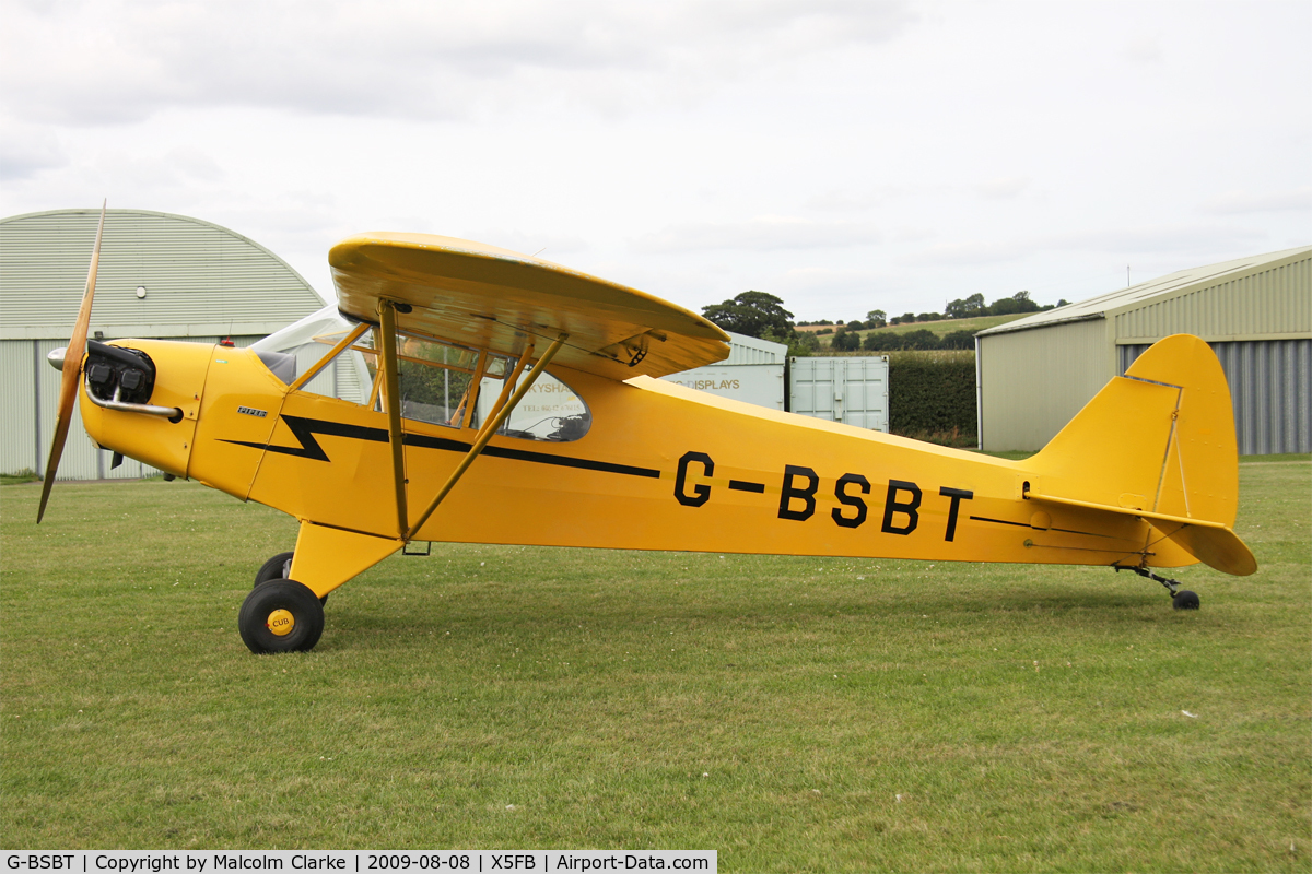 G-BSBT, 1946 Piper J3C-65 Cub Cub C/N 17712, Piper J3C-65 at Fishburn Airfield UK. August 8th 2009.