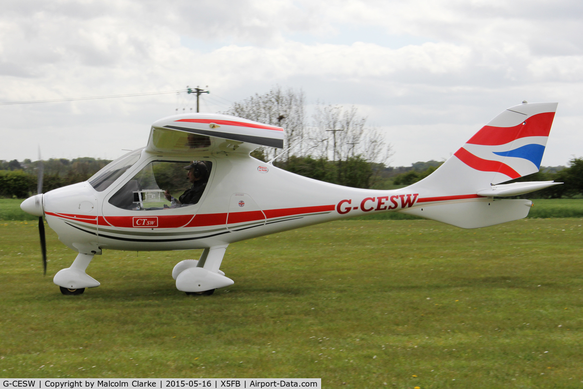 G-CESW, 2007 Flight Design CTSW C/N 8296, Flight Design CTSW at Fishburn Airfield UK. May 16th 2015.