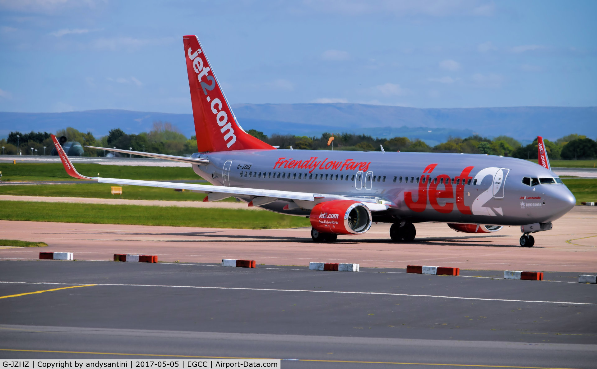 G-JZHZ, 2017 Boeing 737-8MG C/N 63156, taxing out for take off brand new to the JET2 fleet